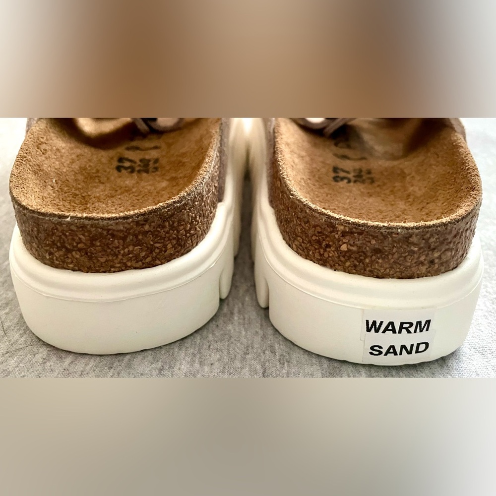 Papillio Women’s Sz 6 Arizona Pap Chunky Warm Sand Slip On Sandal NIB - Picture 6 of 8
